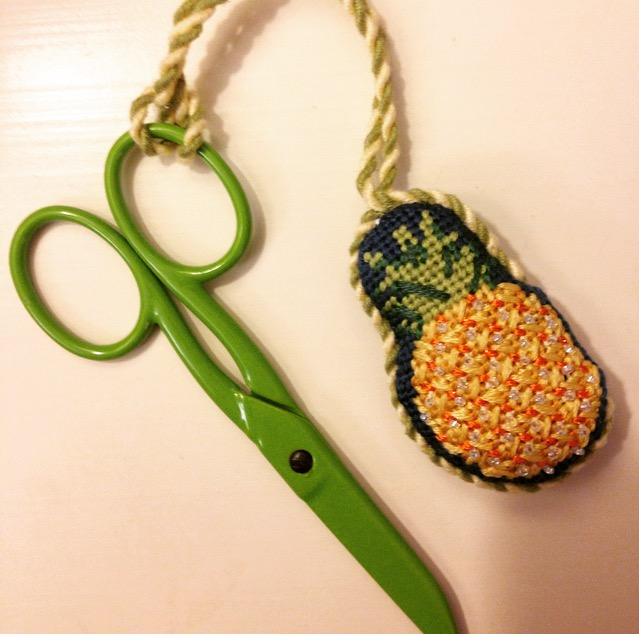 Christmas needlepoint Kirk and Bradley present 